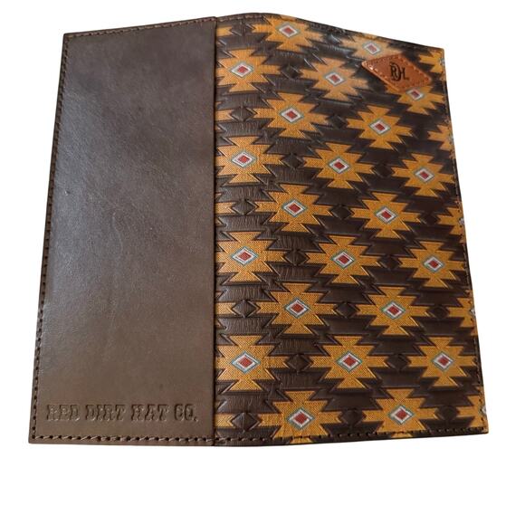 Red Dirt Hat Company Southwest Leather Rodeo Wallet, NWT - Picture 8 of 9